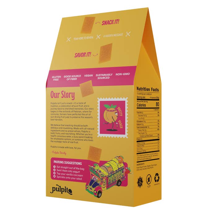 Pulpito Fruit Bites - Wholesale Fruit Snacks - Pretty Peach - Natural Fruit Snacks - Dried Fruit Bites 1