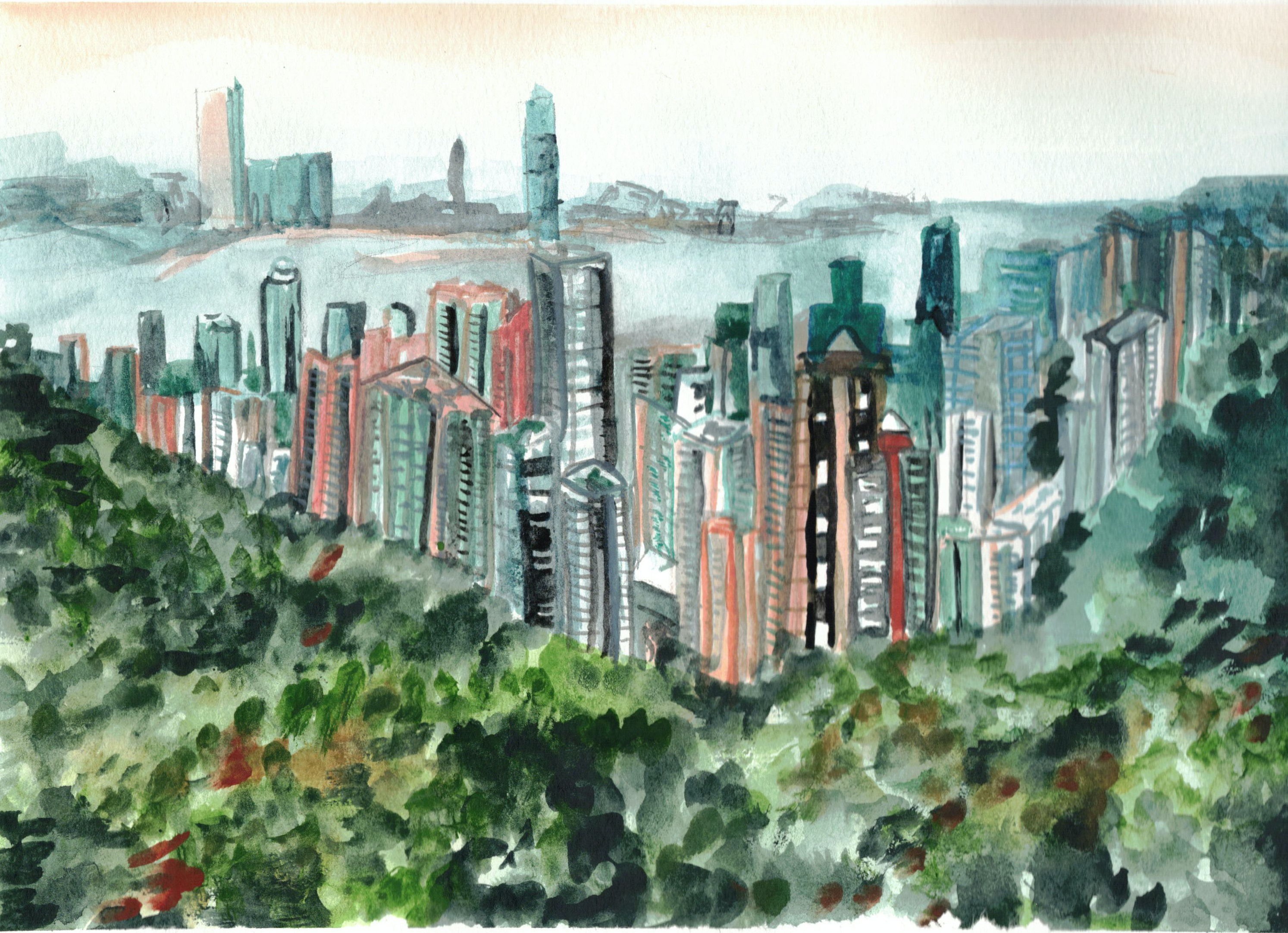 Medjool Studio Art Print Shop - Wholesale Art Print - Hong Kong Skyline Art Print - Hong Kong Poster1