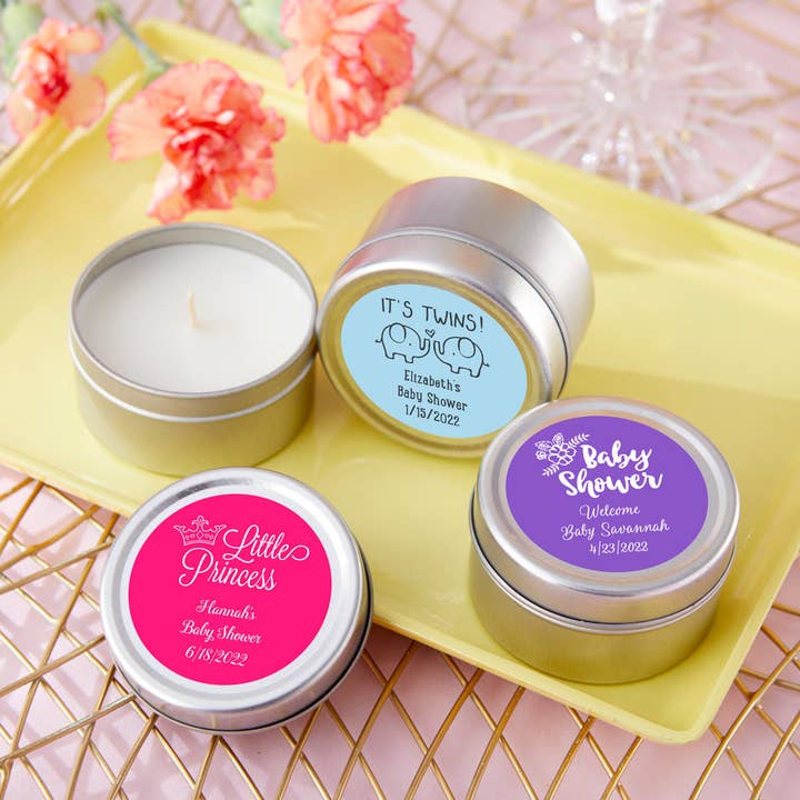 Kate Aspen – wholesale Party gift – Travel Candle Tin Party Favors (Stickers not included)