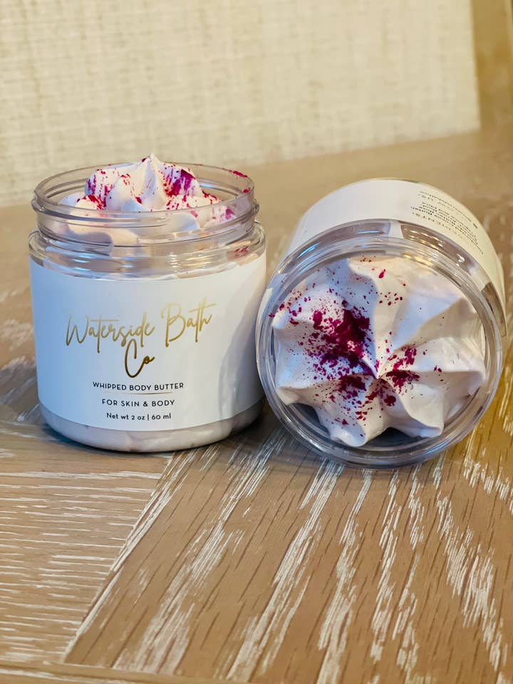 Peony Amberwood Whipped Body Butter for wholesale by Waterside Bath Co