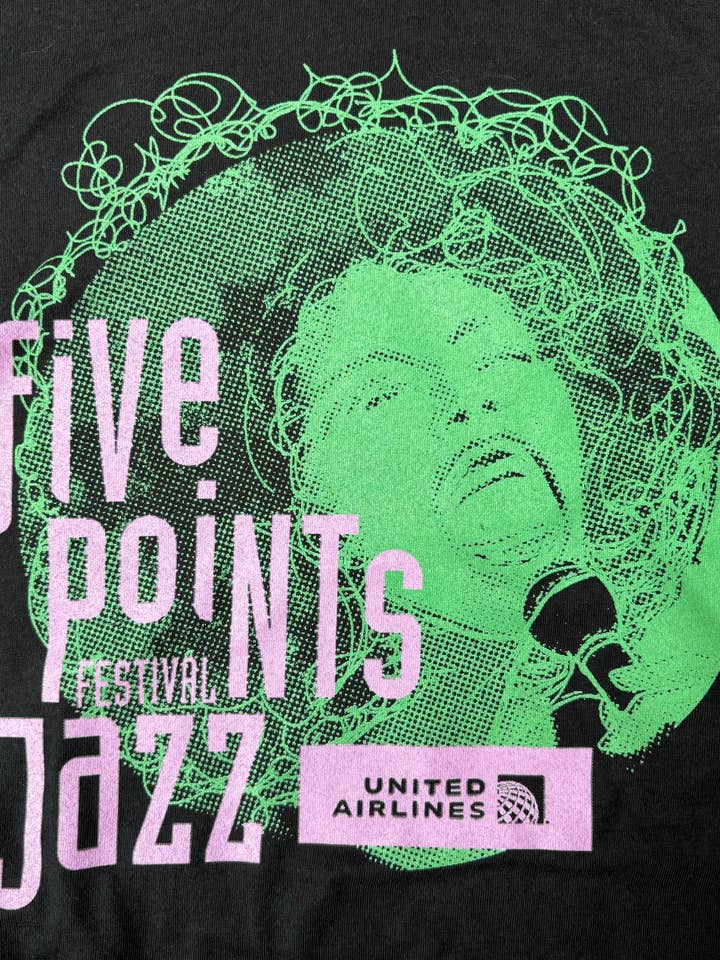 Official 2024 Denver Five Points Jazz Festival T-Shirt for wholesale by Colorado Threads