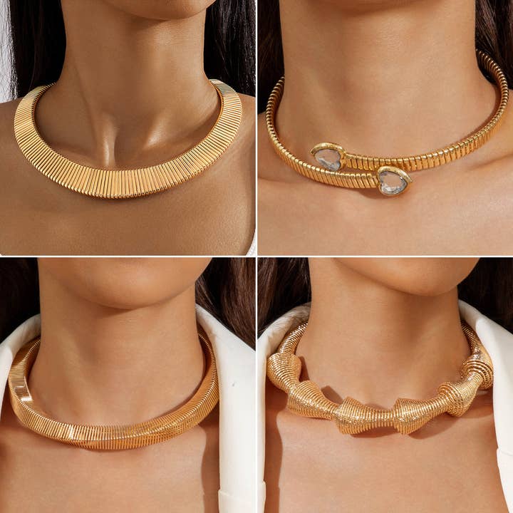 Gargantilla metálica geométrica de moda para venta al por mayor de DREAM VERA APPAREL