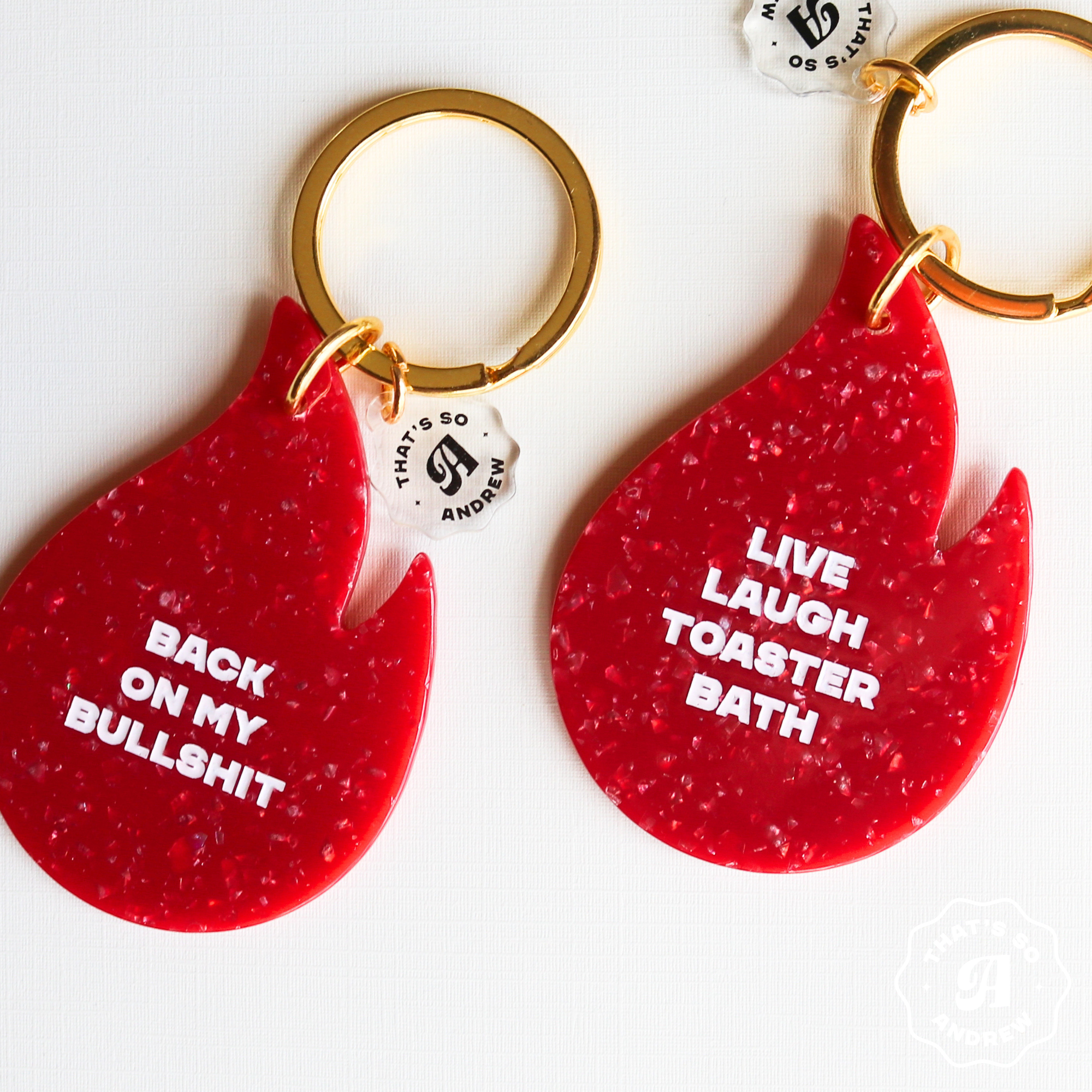 That’s So Andrew - Wholesale Keychain - Unisex - Live Laugh Toaster Bath - Funny Motel Keychain3