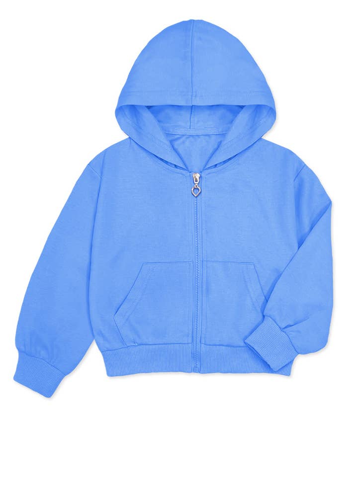 GFJ-3005B Girl's Knit Terry Zip-Up Hoodie for wholesale by Cutie Patootie Clothing