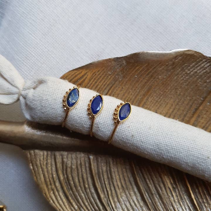GINANDGER – Großhandel Einzelstein-/Solitär-Ring – Einstellbarer Ring - Iris