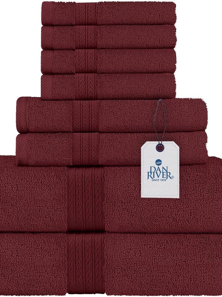 DAN RIVER 100% Cotton Bathroom Towel Set for wholesale by Dan River Inc