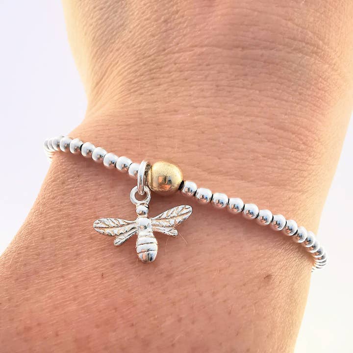 Bracelet en perles d'abeille ARIA pour la vente par Sophellie Jewellery