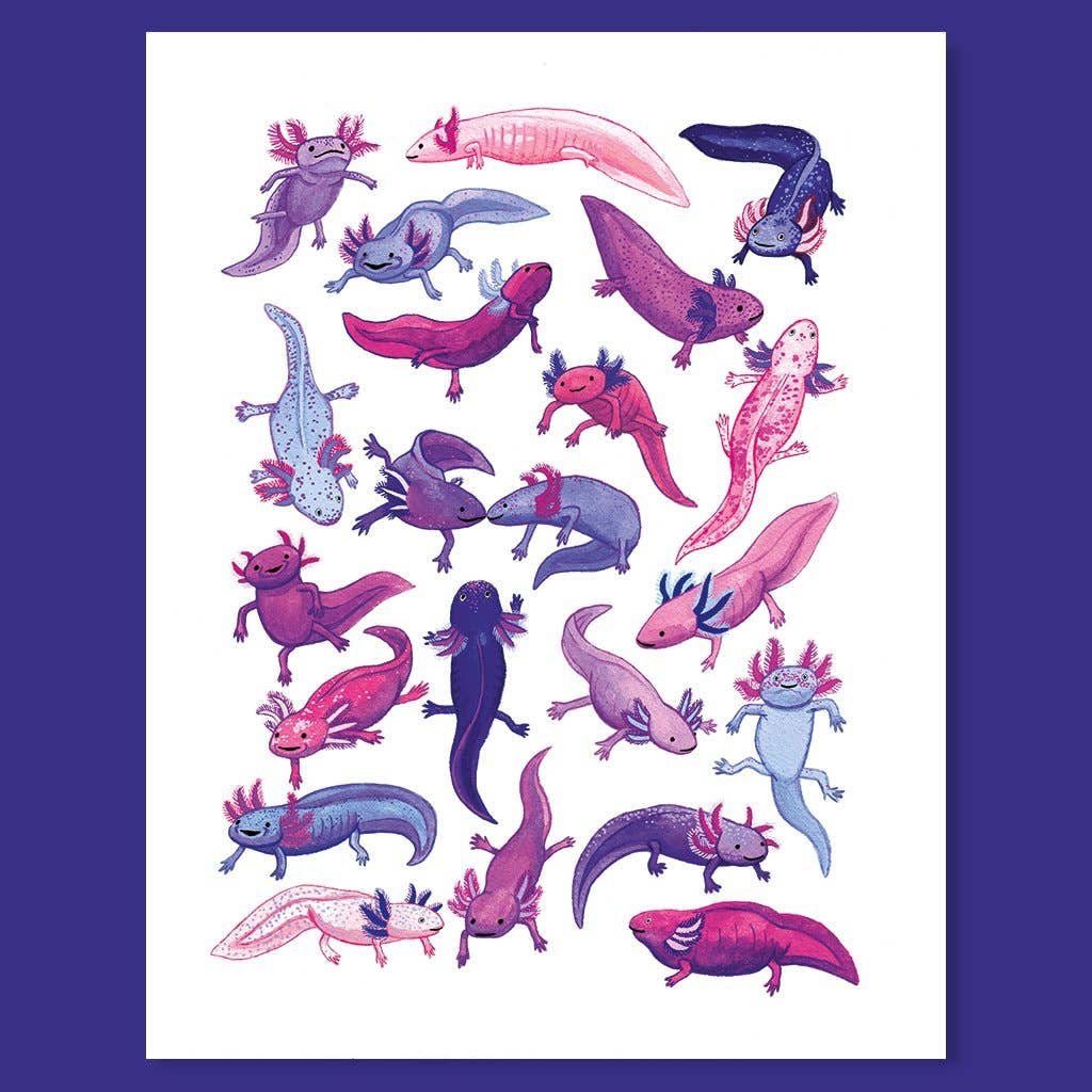 Party Mouse Studio - Wholesale Art Print - A Lotta Axolotl Print2