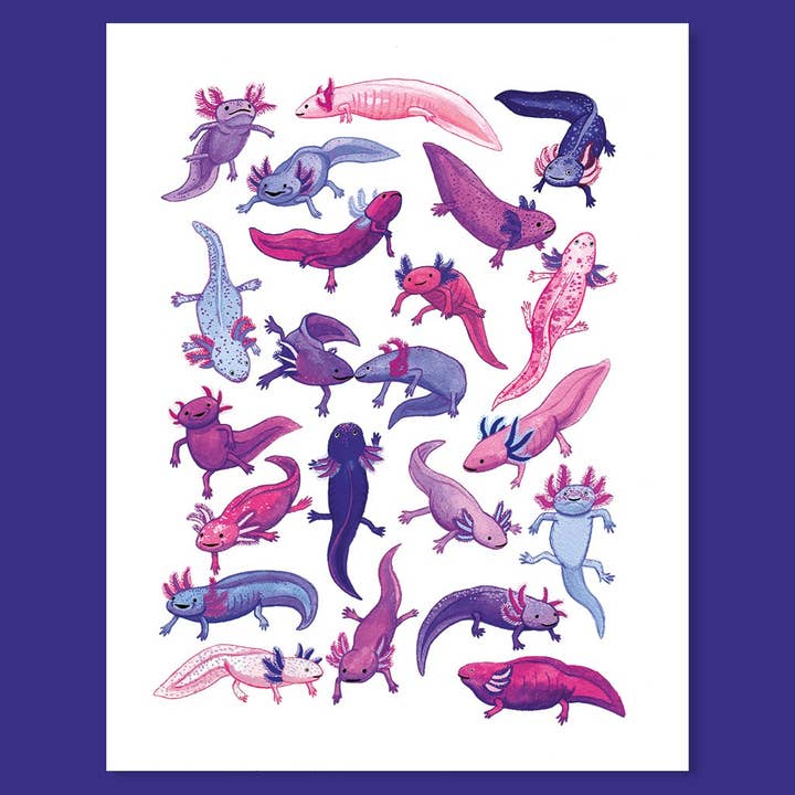 Party Mouse Studio - Wholesale Art Print - A Lotta Axolotl Print2