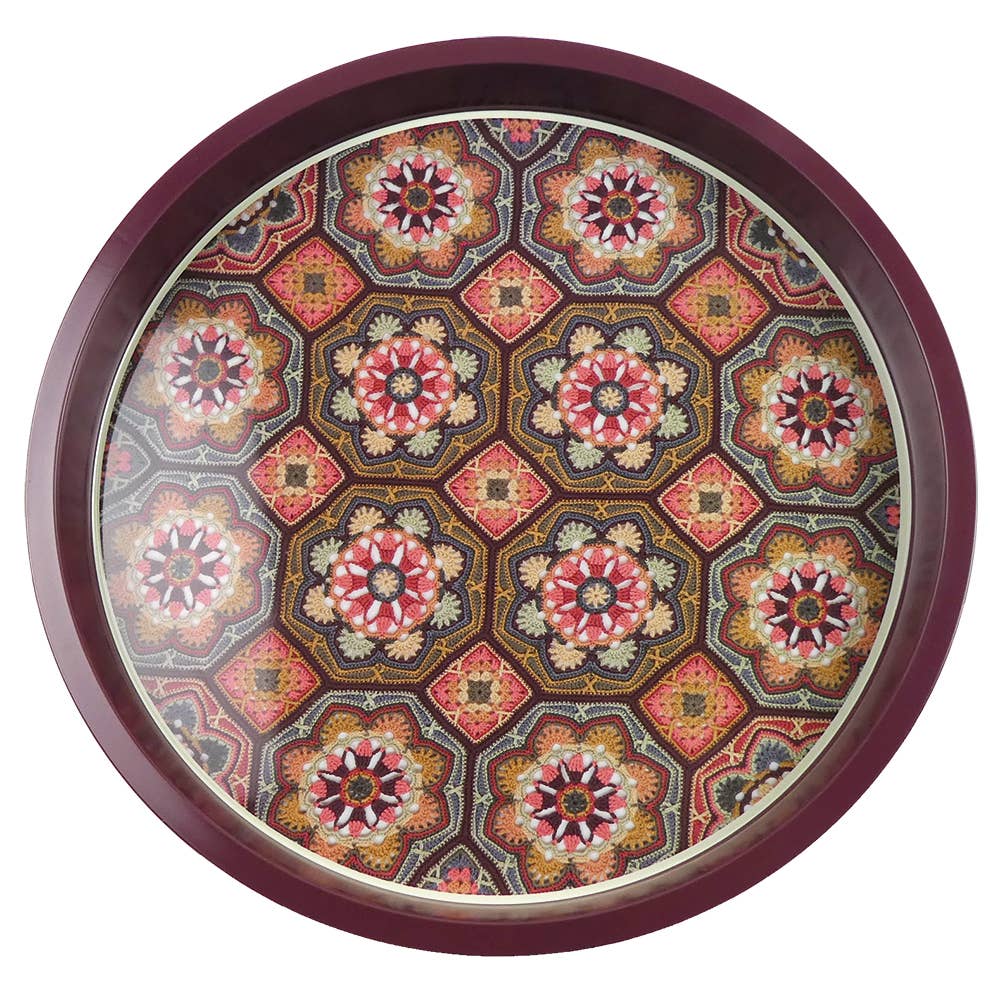 Emma Ball Ltd - Wholesale Decorative tray - Persian Tiles Round Tin Tray - Janie Crow0
