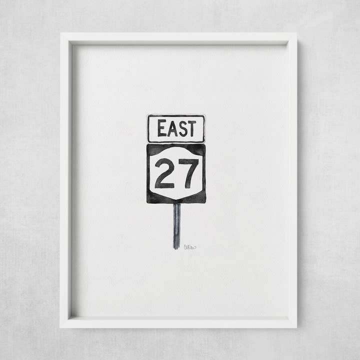 27 East Sign - Print for wholesale by Hello Cando