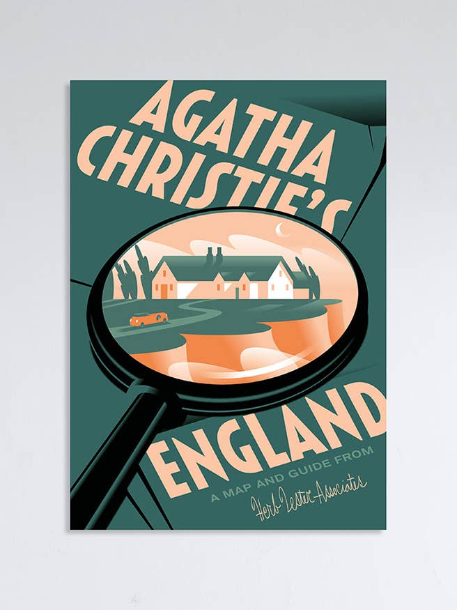 Agatha Christie's England - Art Map & Cultural Guide for wholesale by Herb Lester Associates