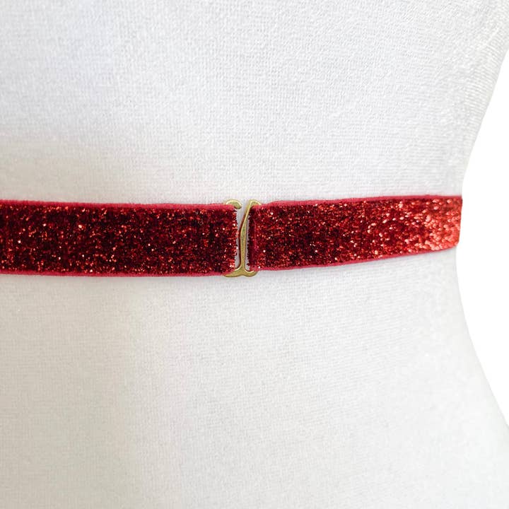 Melissa Velia - Wholesale Belt - Women's - Sparkle Bow Belt | 10 Colors | Elastic Belt | 1/2” Belt4