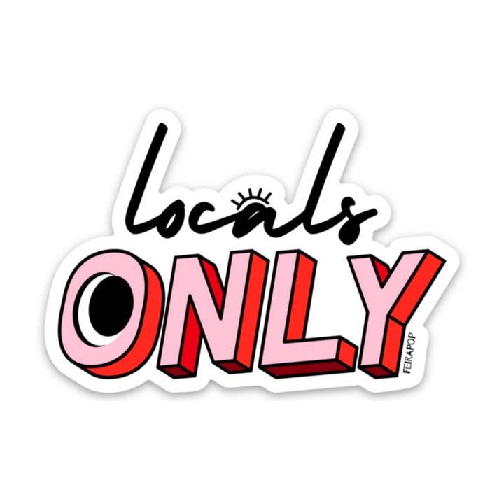 Klistermærke Kun Lokale for engroshandel hos Feira Pop