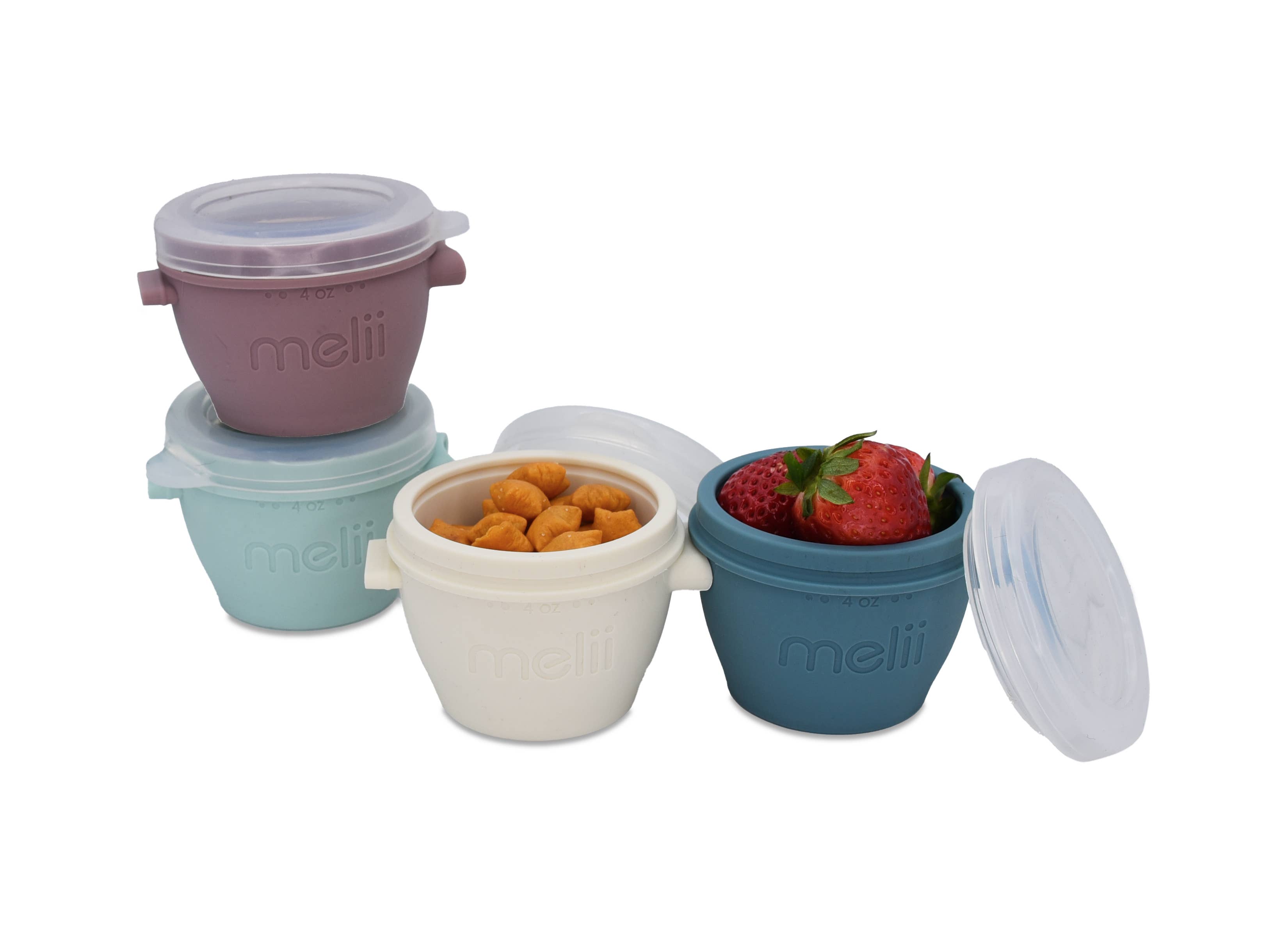 melii – wholesale Food storage container – Luxe Silicone Snap & Go Pods 6