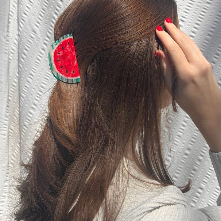 Line & Co - Vendita all'ingrosso Fermaglio per capelli - Donna - Clip Artiglio Anguria // Acetato di Cellulosa5