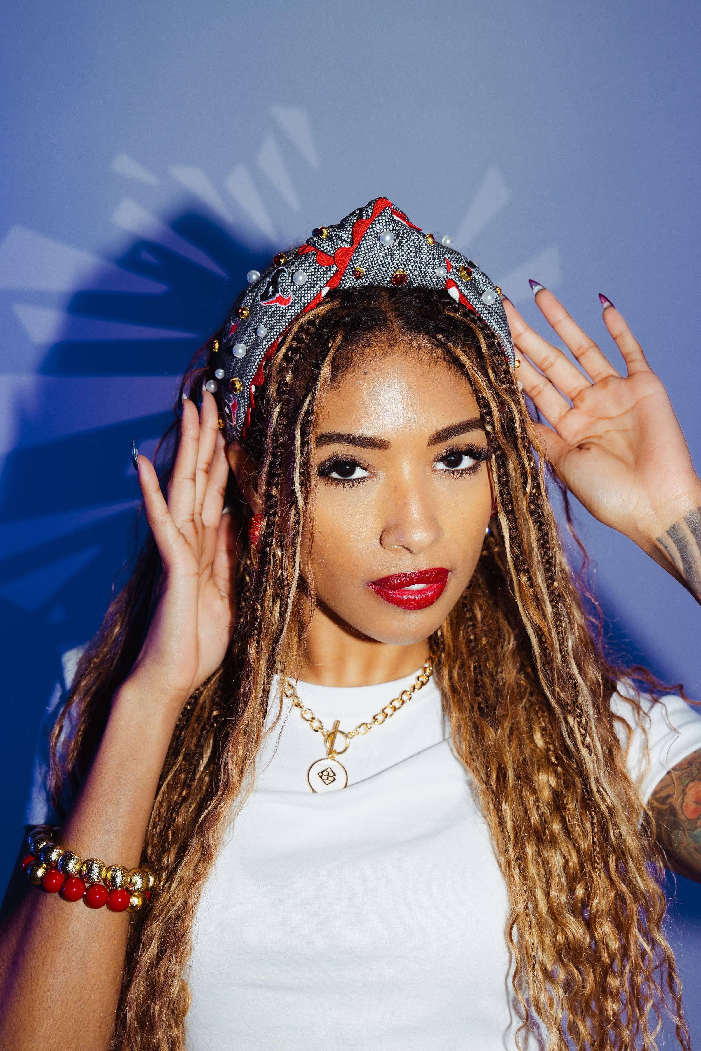 Brianna Cannon – Großhandel Fashion-Stirnband – Damen – Houston Texans Stirnband für Erwachsene, Kreuzstich3