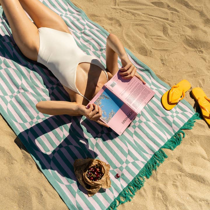 Tarta Gelatina - Wholesale Strandlaken - Strandlaken met gestreept en cirkelvormig patroon7