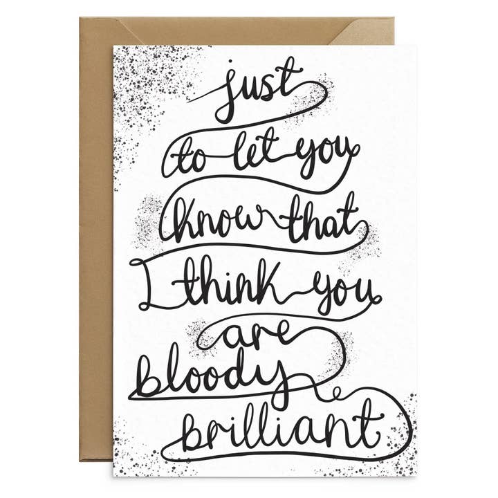 Du bist Bloody Brilliant Card für den Großhandel von Poppins & Co.