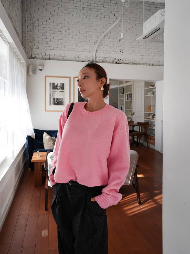 Little Light - Wholesale Knit Sweater - Women's - Soft Cashmere Blend Washable Knit Sweater Made in Korea10