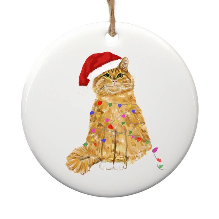 Orange tabbykatt julprydnad för wholesale av MerikaArt