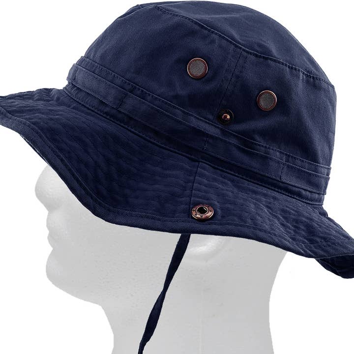 KBETHOS - Wholesale Bucket hat – Unisex - Solid Boonie Hat With String (Fitted)43