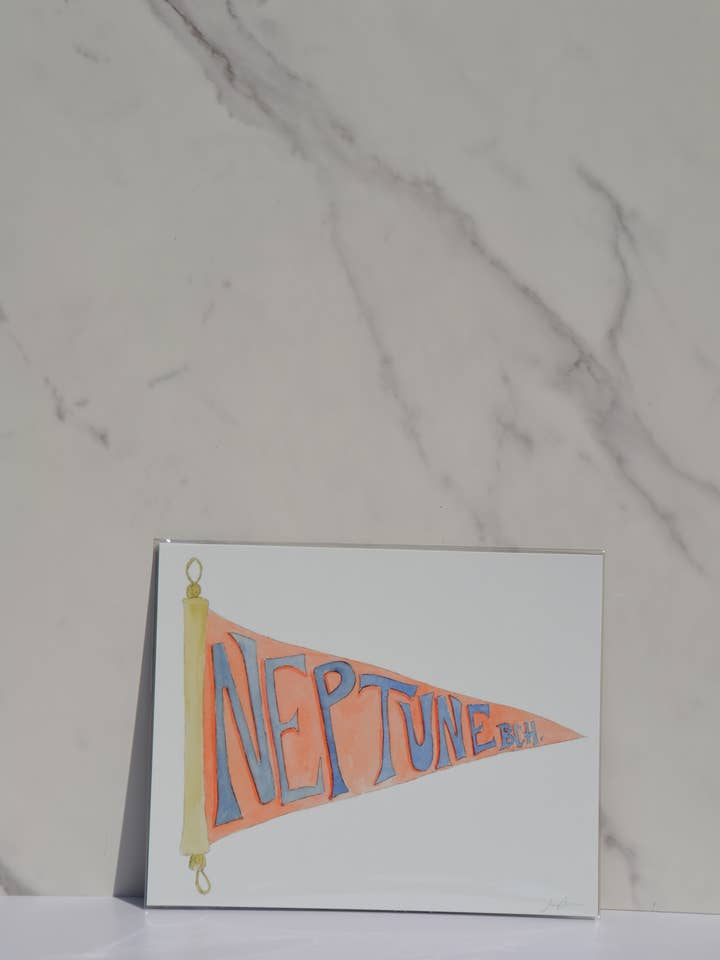 Kunstdruck Neptune Beach für den Großhandel von Bear on Paper