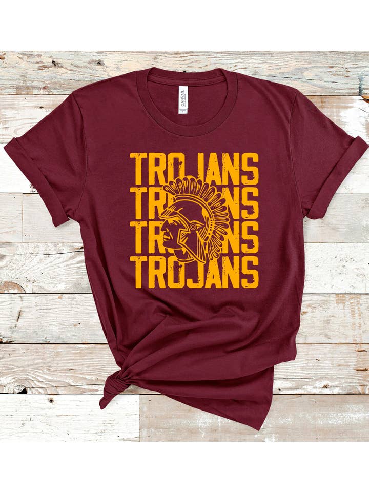 American Threadz Apparel - Wholesale Screen Printed T-Shirt - Women's - Custom Mascot Stacked Tee11