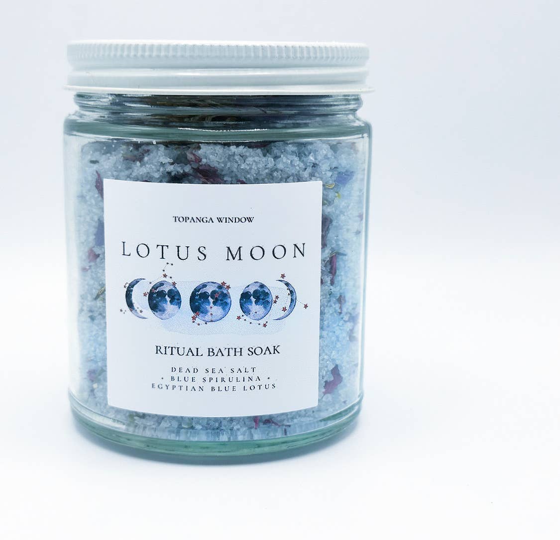 Topanga Window - Wholesale Bath Salts - LOTUS MOON RITUAL BATH SALTS with Blue Lotus Flowers4