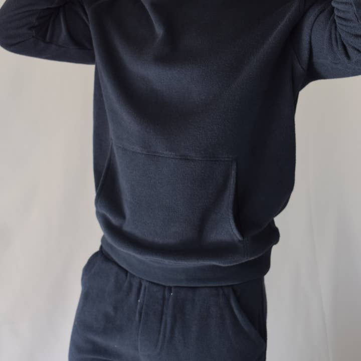 hout athletica - Wholesale Hoodie - Unisex - Navy Terry Cloth Unisex Hoodie2