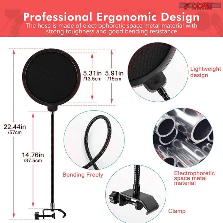 5 Core Inc. - Wholesale Music Accessory - 5Core Recording Microphone Podcast Bundle Condenser Mic Kit