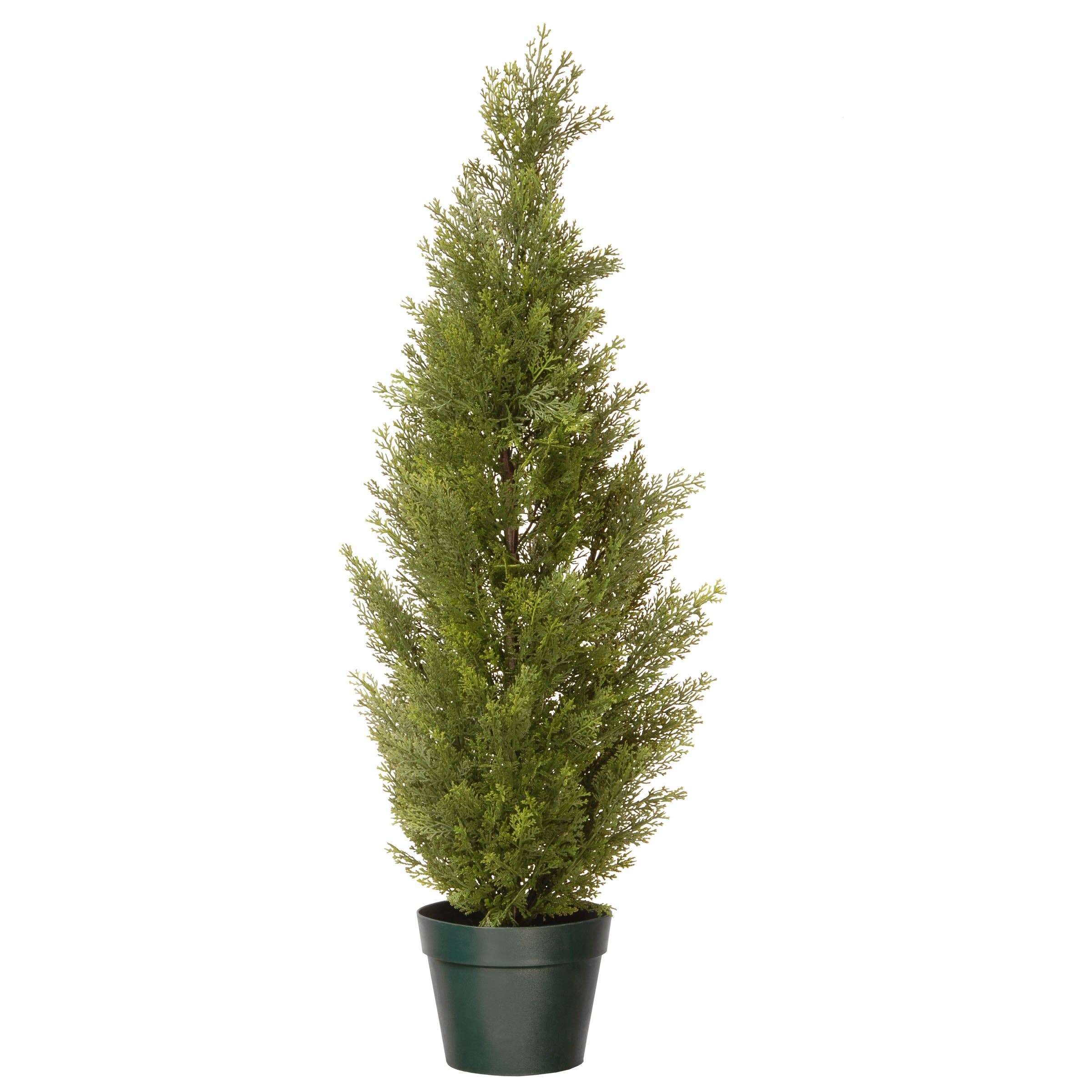 National Tree Company - Wholesale Artificial Plant - 36 in. Arborvitae Topiary Tree in Dark Green Round Growers Pot0