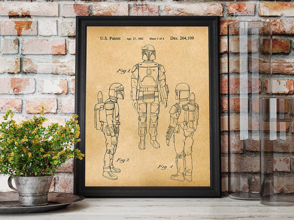 Fresh Prints of CT - Vente Affiche d'art - Boba Fett 1982 - Impression sur brevets - Star Wars3