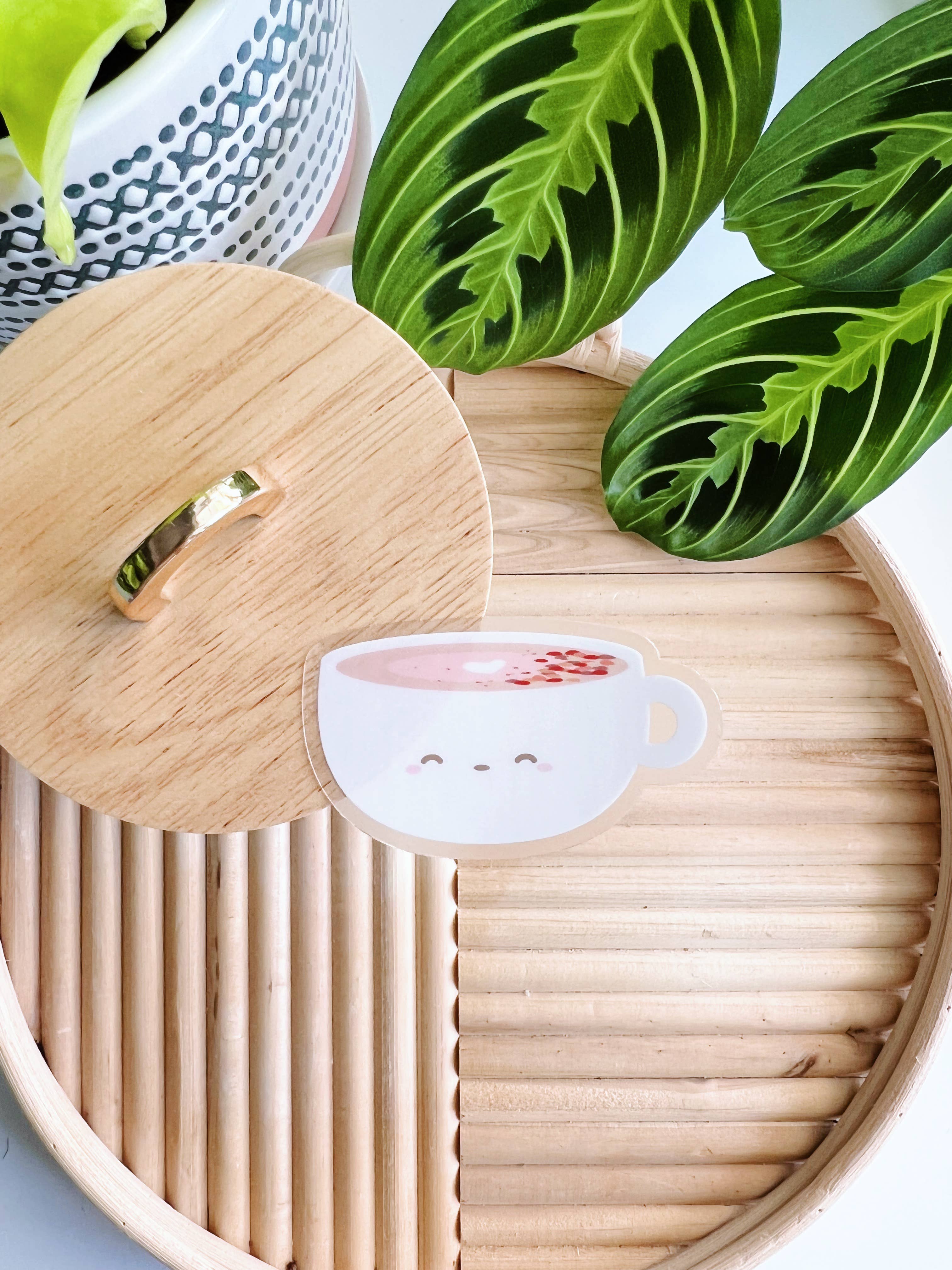 Matcha Paper Co. - Wholesale Sticker - Latte Cups Clear Vinyl Stickers3
