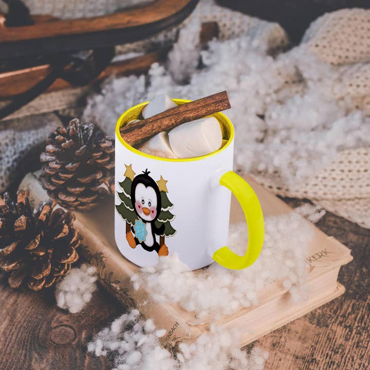3dRose - Wholesale Coffee mug - 3dRose, Cute Black and White Penguin With Two Christmas Trees And Cookies, Mug5