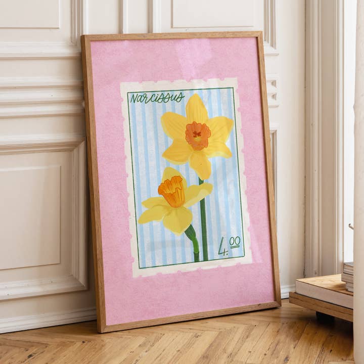 Narcisse | Imprimé Floral Jonquille pour la vente par Moo and May Studio