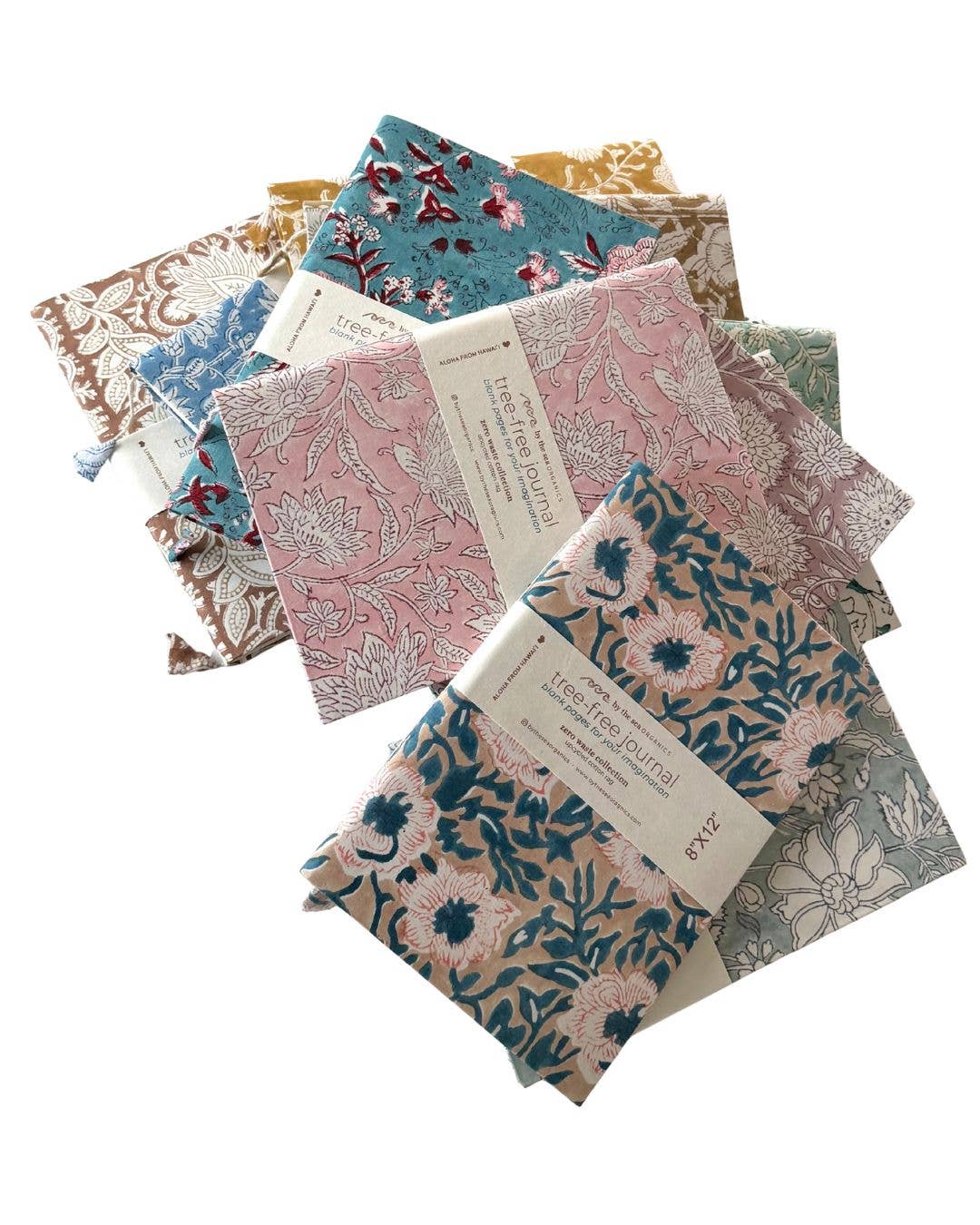 By The Sea Organics - Vente Journal intime - CARNET EN COTON COLLECTION ARC-EN-CIEL - 20 cm x 30 cm1