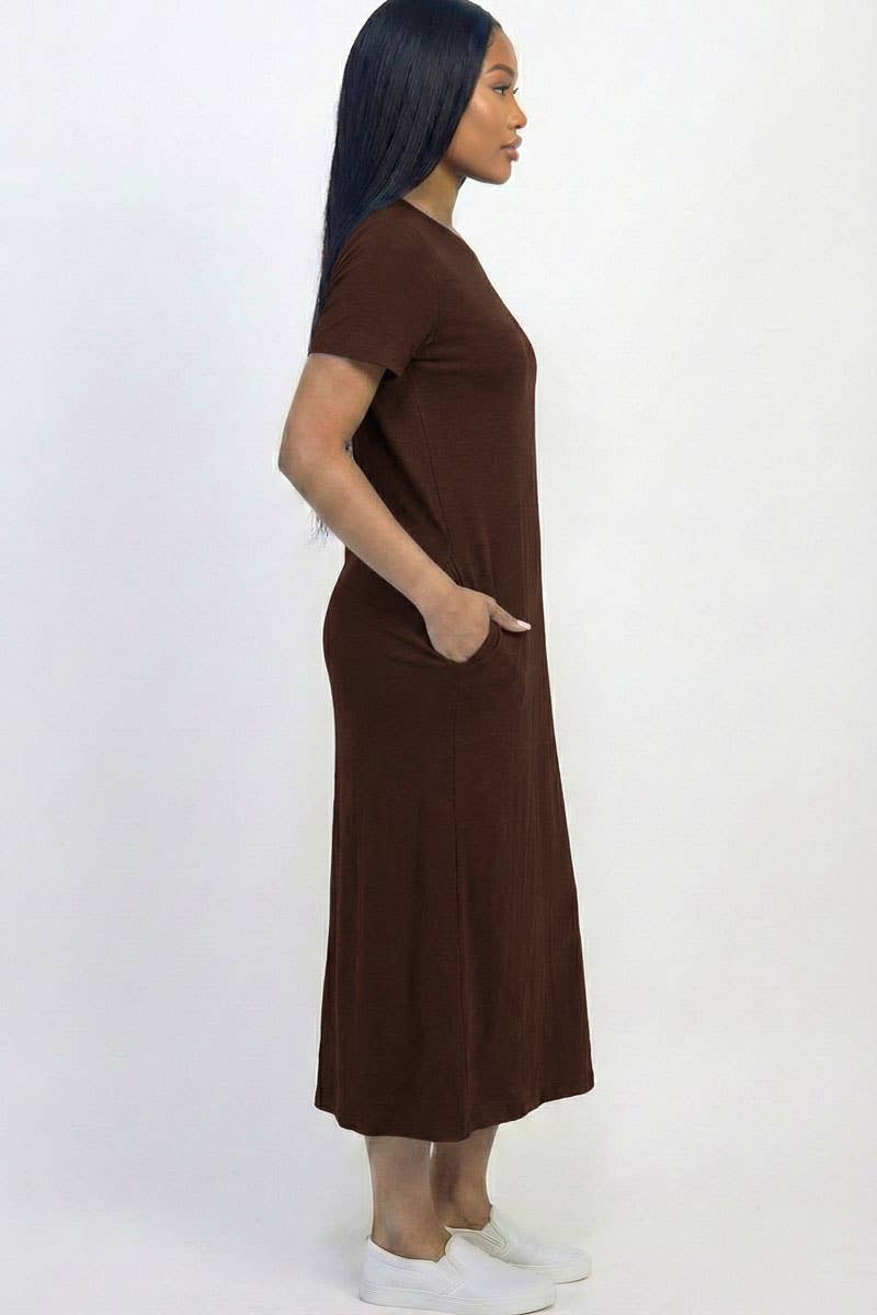 CAPELLA APPAREL - Wholesale Dress - Women's - Side Pocket Tee Dress10