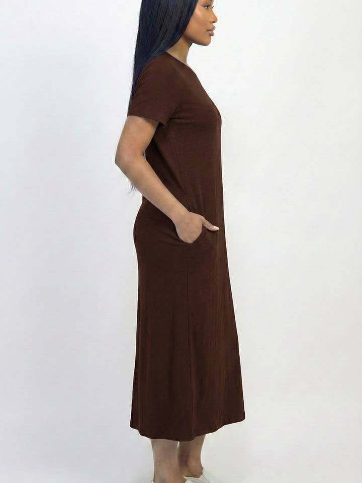 CAPELLA APPAREL - Wholesale Dress - Women's - Side Pocket Tee Dress10