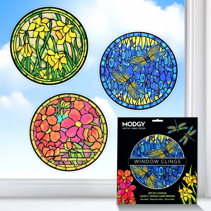 Modgy - Wholesale Sticker - Modgy Window Cling Louis C. Tiffany Lamp Set of 3