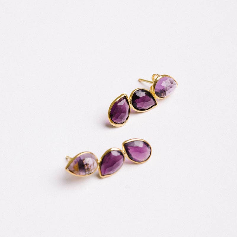 ACUS - Wholesale Dangle Earrings - Judit Iconic Limited Edition Purple Earrings