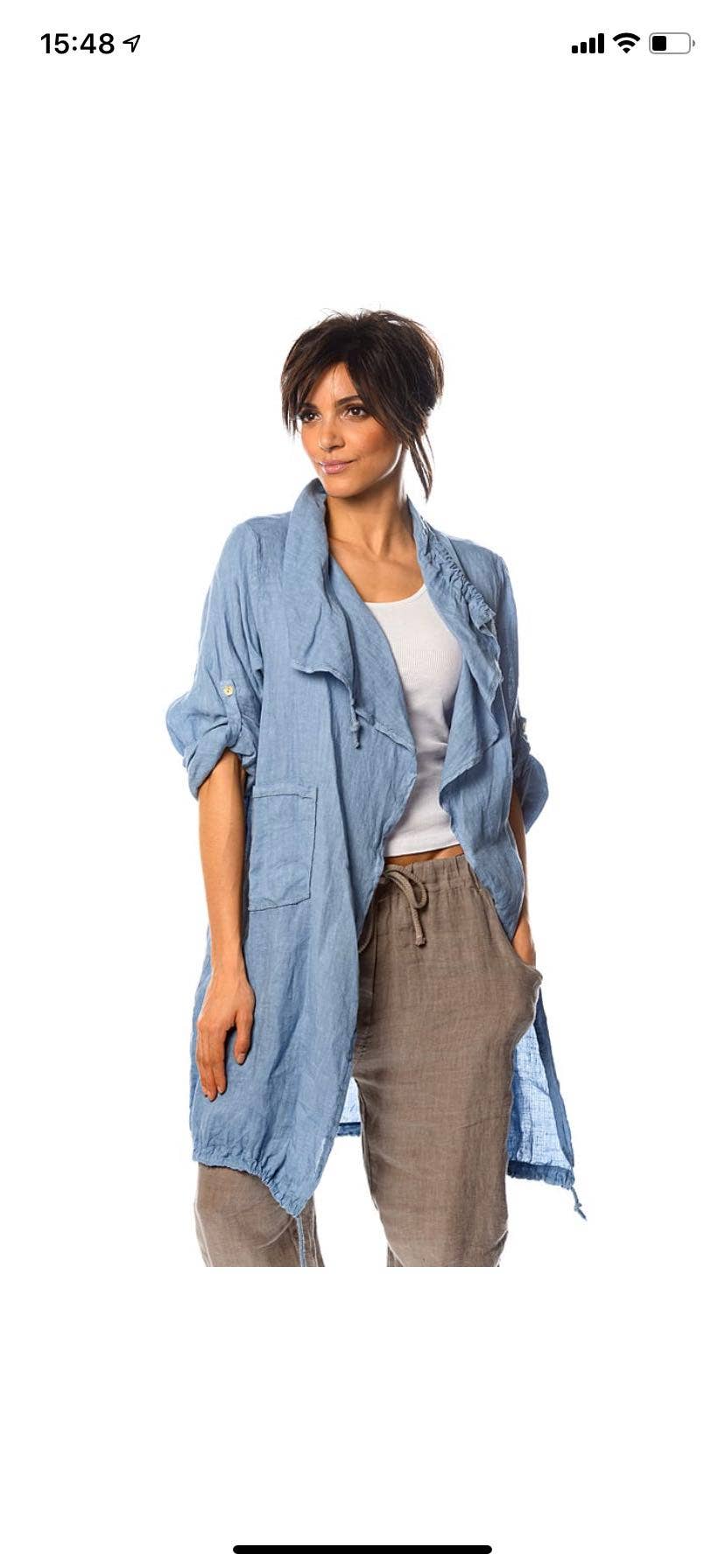 LÉA & LUC - Wholesale Outerwear Vest - Women's - 100% Linen Vest REF. 96791