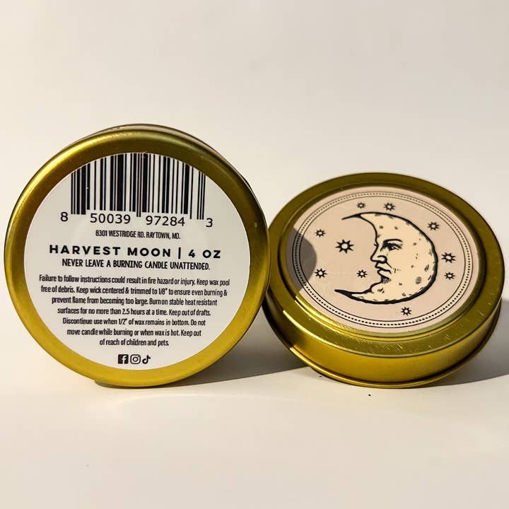 Messner Bee Farm - Wholesale Travel Candles - Harvest Moon 4oz. Candle - Paraffin free!
