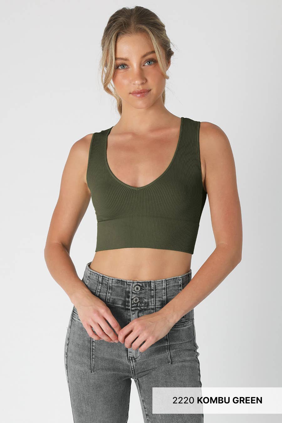 NIKIBIKI - Wholesale Knit Top - Women's - NS7829 - Plunge V-Neck Crop Top25