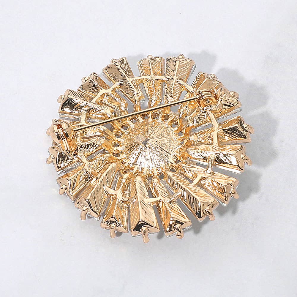 Sensibling Corp. - Wholesale Broche - Stralende Edelsteen Bloemen Speld Broche2