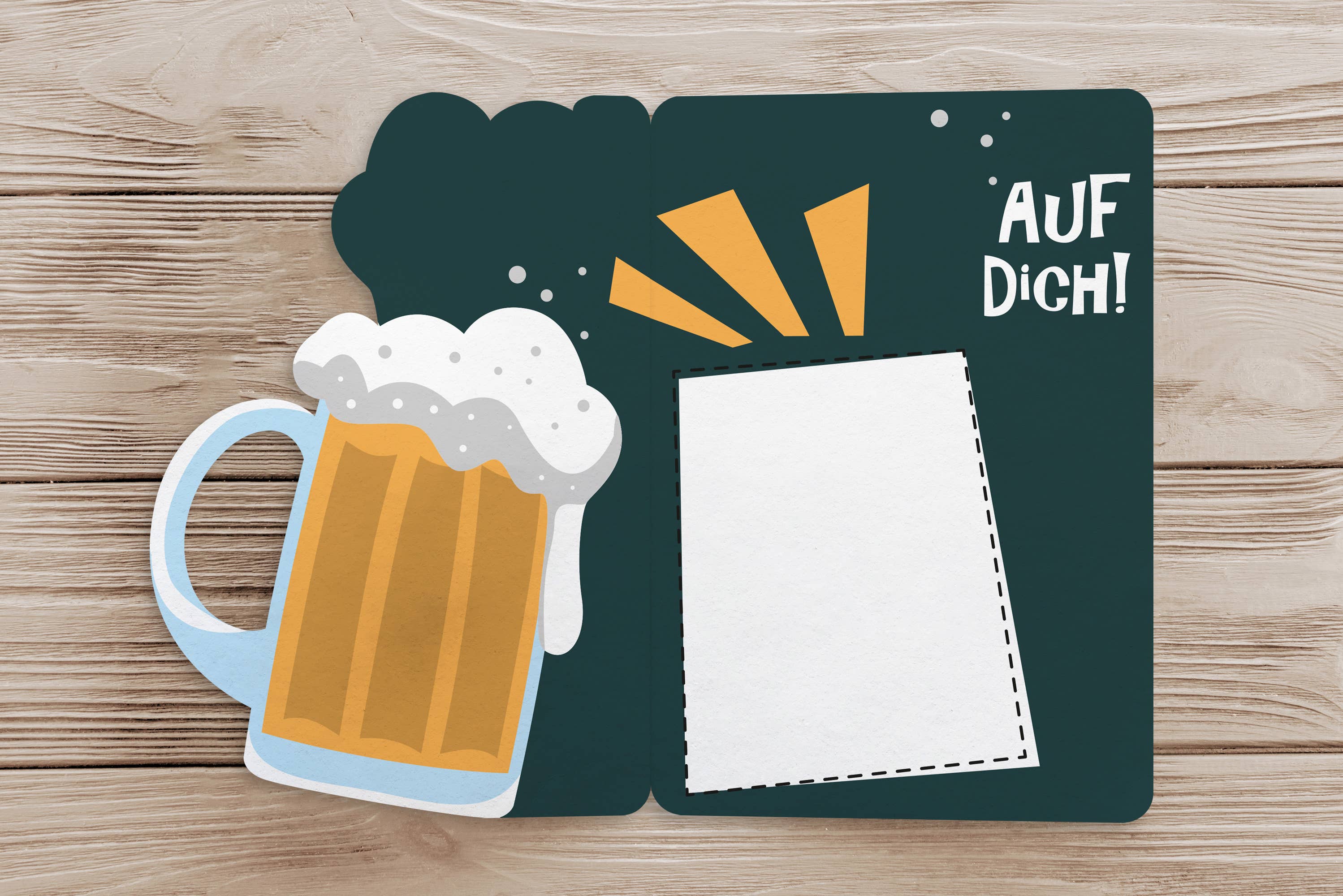 Gespänsterwald - Wholesale Everyday Greeting Card - Fun-Cut double card “Auf Dich!”2