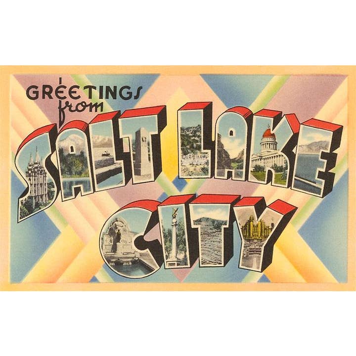 Postcard UT-50 Greetings from Salt Lake City, Utah for wholesale by Found Image Press
