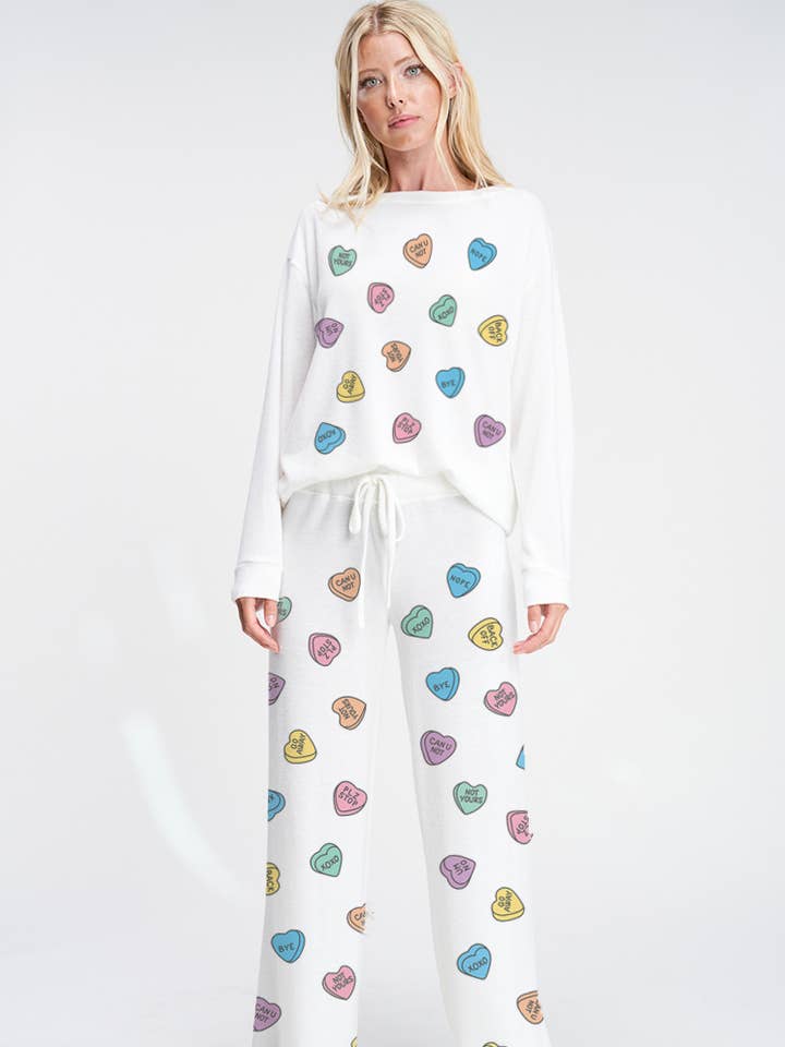 IVORY 51444-SU - VALENTINE LOUNGE WEAR SET for wholesale on Faire0