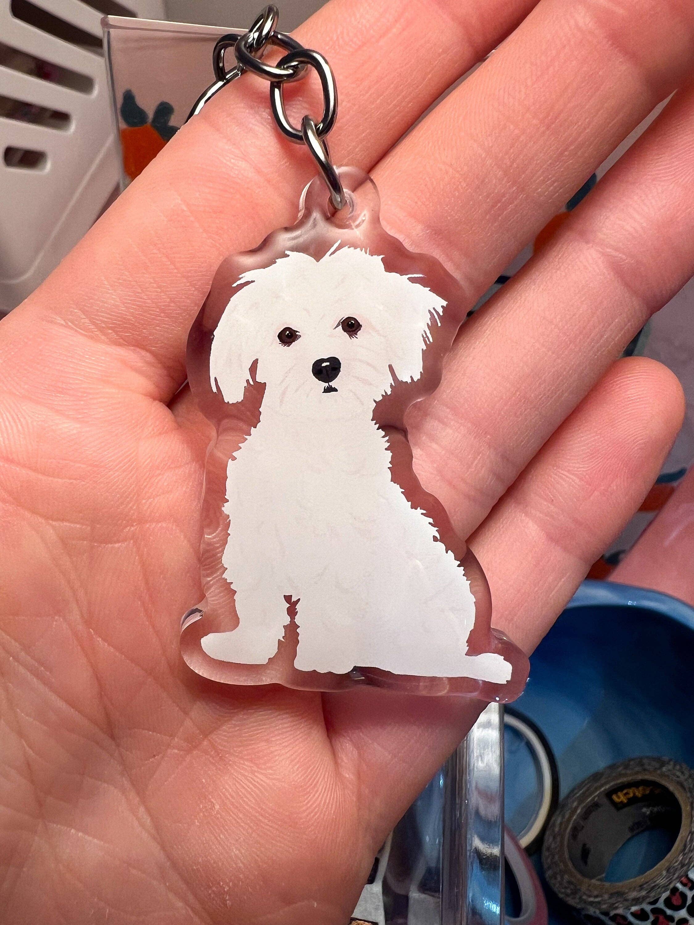 Our Cheery Corner - Wholesale Keychain - Unisex - Maltese, Coton de Tulear Keychain1