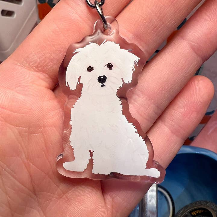 Our Cheery Corner - Wholesale Keychain - Unisex - Maltese, Coton de Tulear Keychain1